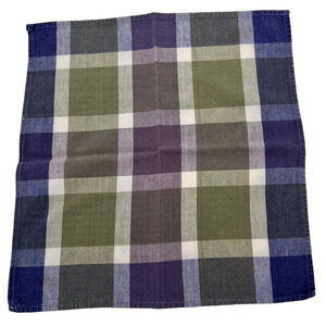 Farmhouse Style Napkins Purple Green Plaid Set of 4 15" x 15" 100% Cotton